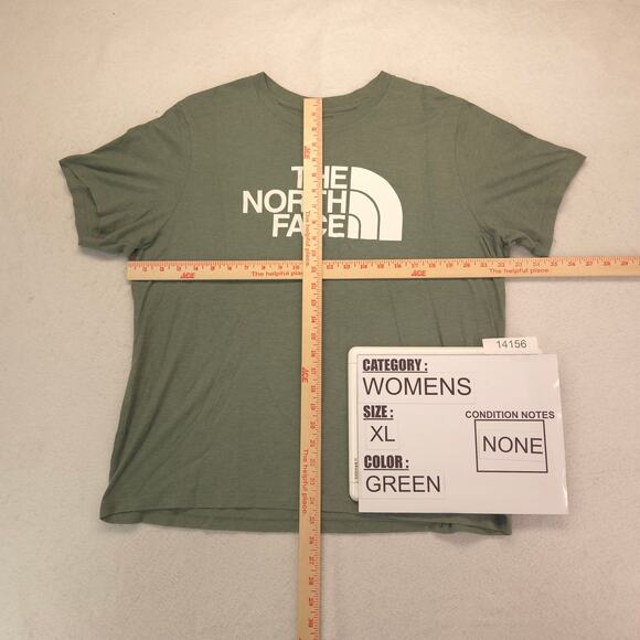 The North Face Casual Short Sleeve Crew Neck Shirt Womens Size XL Green - Picture 5 of 9